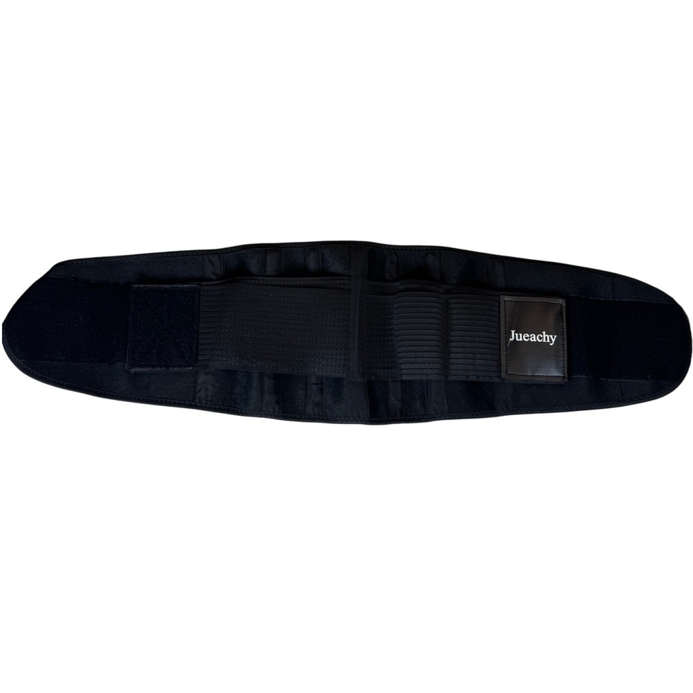 Jueachy Waist Trimmer Belt Black Neoprene Lumbar Support Sweat Trainer Small